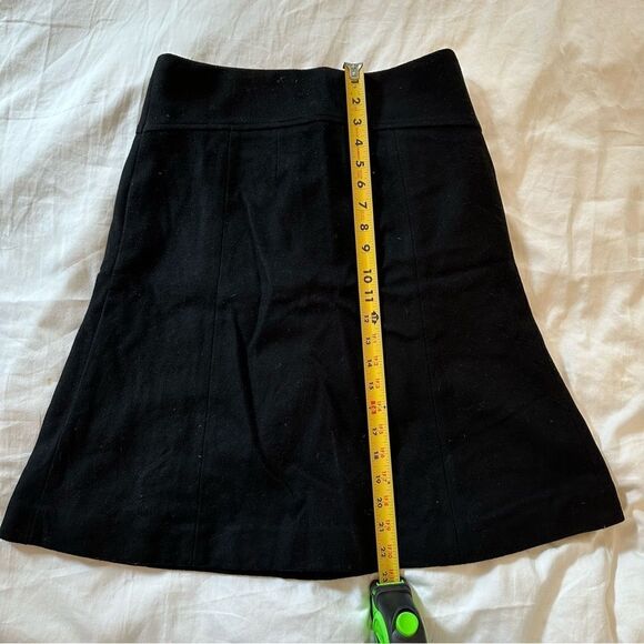 J. Crew Black Felted Wool A-Line Skirt Size Small - Picture 3 of 4